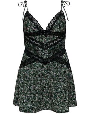 For Love and Lemons Women's Black Floral Lace Dress